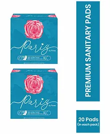 Pariz By Paree Premium Ultra Thinz Cottony Super Soft Extra Wide Sanitary Pads for Women XL  Biodegradable Disposable Bags 40 Pads