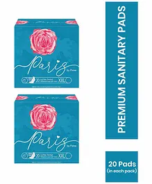 Pariz By Paree Premium Ultra Thinz Cottony Super Soft Extra Wide Sanitary Pads for Women XXL  Biodegradable Disposable Bags 40 Pads