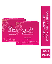 Paree Prima Ultra Thinz XL & XXL Sanitary Napkins Pack of 2 - 20 Pieces Each