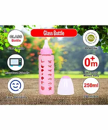 Mastela Glass Feeding Bottle Pink - 250 ml