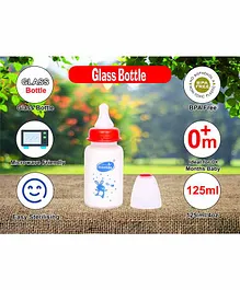 Mastela Borosilicate Glass Feeding Bottle Red - 125 ml