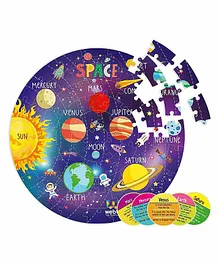Lattice Amazing Outer Space Jigsaw Puzzle With Flashcards - 64 Pieces