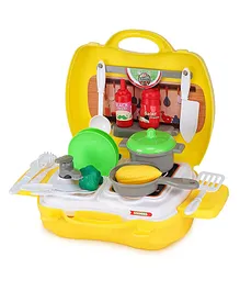 Webby Kitchen Cooking Set Toy With Briefcase - Yellow