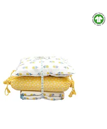 Theoni 100% Organic Cotton Cot Crib Baby Bundle- Blue