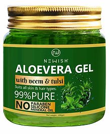 Newish® Aloe Vera Gel for Face Enriched With Tulsi & Neem For Face & Skin 200gm