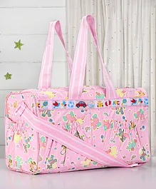 Multipurpose Diaper Bag - Pink (Print May Vary)