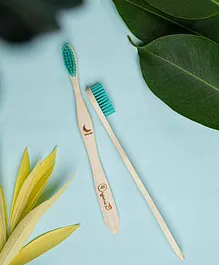 Organic B Neem Toothbrush Pack of 2 - Green