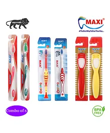 MAXI Mommy & Baby Oral Care Combo Pack Of 6 - Multicolor