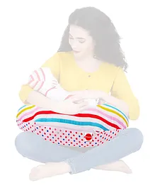 Vparents Mite Multipurpose Baby Feeding Nursing Cum Maternity Pillow For New Born - Stripes