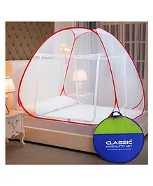 Classic Mosquito Net Polyester Foldable King Bed Size Mosquito Net - Red