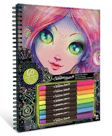Nebulous Star Black Pages Coloring Book - English