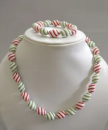 Tiny Closet Candy Necklace Bracelet Set - Red