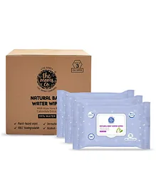 The Moms Co. Natural Baby Water Wipes Pack of 3 - 72 Pieces Each