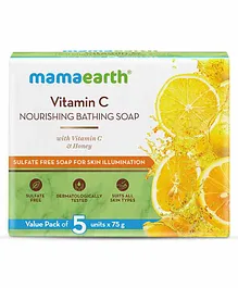 Mama Earth Vitamin C Nourishing Bathing Soap Pack of 5 - 75 gm each