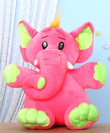 Chun Mun Stuff Elephant Soft Toy Pink - Height 37 cm