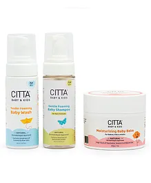 Citta Baby Shampoo Baby Balm & Baby Wash  Pack Of 3 - 150 ml 150 ml & 200 gm