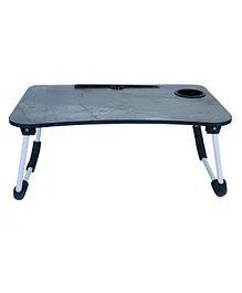 VWorld Multi-Purpose Laptop Table with Dock Stand and Coffee Cup Holder - Dark Grey (Colour May Vary)