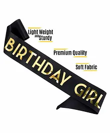 Syga Birthday Girl Sash Black - Length 80 cm