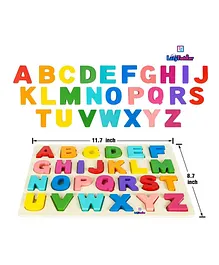 LazyToddler Educational Wooden Capital Alphabets Board Multicolor - 26 Pieces