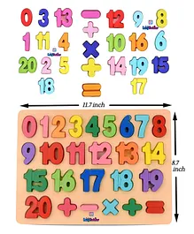 LazyToddler Educational Wooden  Number Board Multicolor - 26 Pieces