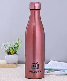 Ski Plastoware Insulated Double Wall Water Bottle Pink - 1000 ML