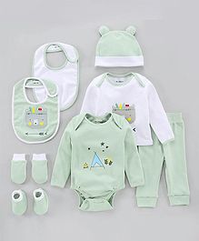 My Milestones Infant Essentials Gift Set FS Sage Green - 8 Pieces