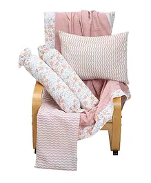 Mi Dulce An'ya Baby Cot Bedding Set Star Print- Pink