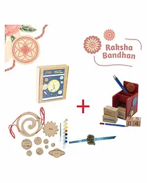 Kidoz Planets Craft Kit  Wooden Sports Perpectual Calender with Pencil Stand & Rakhi - Multicolor