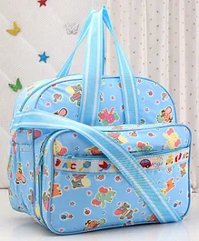 Diaper Bag With Multiprint - Light Blue (Prints May Vary)