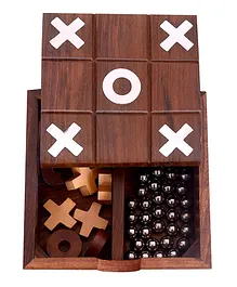Crafts and Culture Tic Tac Toe and Solitaire - 48 Pieces