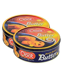 Qoot Danish Butter Cookies Tins Pack of 2 - 400 gm Each