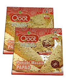 Qoot Punjabi Masala Papad Pack of 2 - 200 gm Each