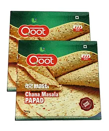 Qoot Chana Masala Papad Pack of 2 - 200 gm Each