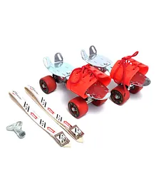 JJ Jonex  Adjustable Quad Roller Skates With Brake - Red