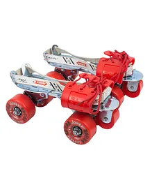 JJ Jonex Super Tenacity Brake Adjustable Quad Roller Skates - Red