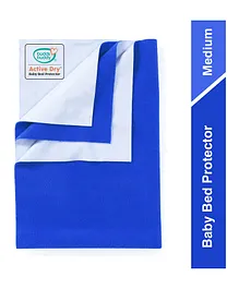 Buddsbuddy Active Dry Baby Waterproof Bed Protector Medium  - Blue