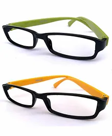 Kumsons Zero Power Anti Glare Glasses Pack Of 2 - Multicolor