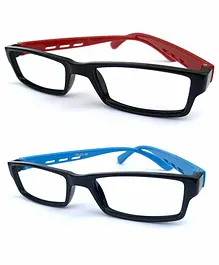 Kumsons Zero Power Anti Glare Glasses Pack Of 2 - Multicolor