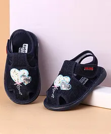 Cute Walk by Babyhug Sandals Heart Embroidery - Navy