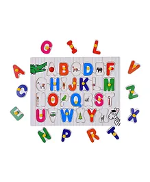 Smartcraft Wooden Capital Alphabet Board Puzzle Multicolor - 27 Pieces