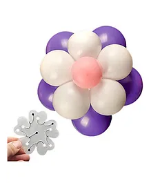Smartcraft Flower Shape 36 Balloons Holder Pack of 6 - White