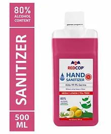 Redcop Alcohol Based Antibacterial Liquid Hand Sanitizer Bottle - 500 ml 