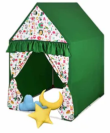 Play House Kids Tent and Cushion Set - Green 
