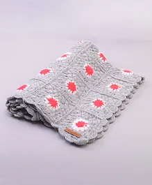 The Original Knit Floral Blanket - Grey