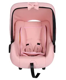 Polka Tots 4 in 1 Multi Purpose Baby Car Seat Cum Carrycot With Fancy Bow Tie - Pink