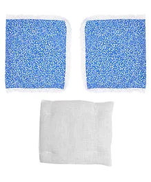 Grandma's Premium Cotton  Head Shaping Mustard Seeds Rai Pillow Printed - Blue