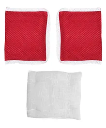Grandma's Premium Finger Millet Pillow with 2 Pillow Covers - Maroon