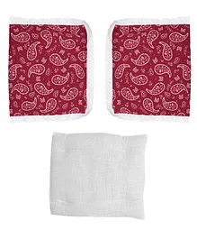 Grandma's Premium Cotton  Head Shaping Mustard Seeds Rai Pillow Printed- Red