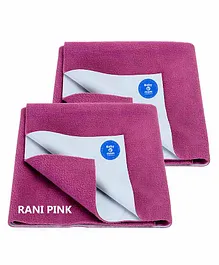 BABY & MOM COMPANY® Dry Sheet for Baby Large Size Combo Gift Back,  2 Large Size - Rani Pink