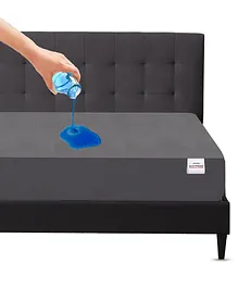 Mattress Protector Water Proof Breathable Stretchable Fitted  72 x 84 Inch for Double Bed (King Size)with Elastic Strap Water Resistant Ultra Soft Hypoallergenic Bed Cover ( Grey )